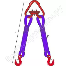Двухветвевой текстильный строп КантаПлюс 2СТ-1,25/1,0м