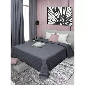 Двуспальное стеганое трехслойное покрывало на диван или кровать Altali