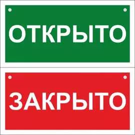 Двусторонний знак Стандарт Знак Открыто-Закрыто 00-00036041