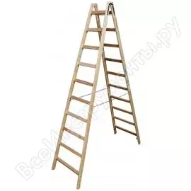 Двусторонняя деревянная лестница Krause