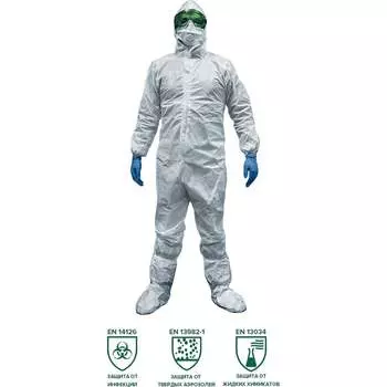 Дышащий защитный комбинезон БЕРТА ECOTEX ЕКО-TLM01 BASIC-L