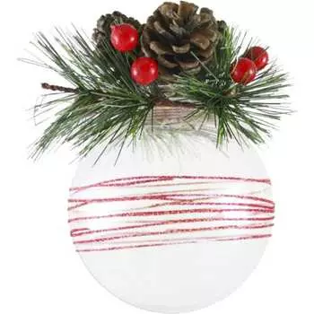 Елочное украшение Магия праздника ШАР С ШИШКАМИ NY110