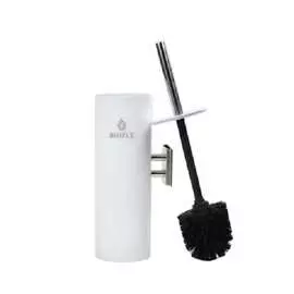 Ершик binele с настенным креплением lux эмалированная сталь, белый bw01sw
