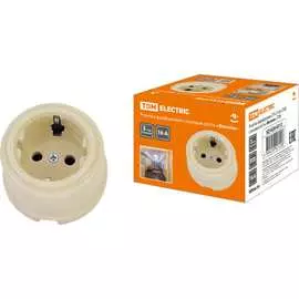 Фарфоровая розетка TDM ELECTRIC Болонь SQ1820-0312