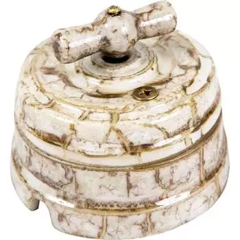 Фарфоровый перекрестный выключатель Мезонинъ GE70402-19