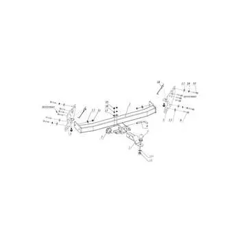 Фаркоп для Changan Hunter Plus 2023 Бизон 0420-E(N)