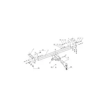 Фаркоп для DongFeng DF6 2022 Бизон 0360-E