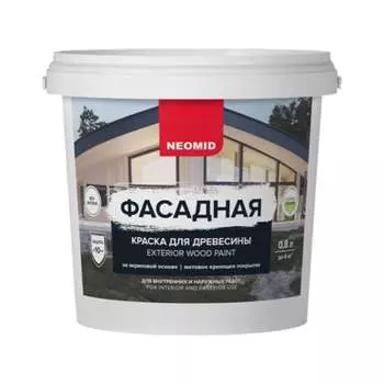 Фасадная краска для древесины NEOMID Н-КраскаФас-0,8-БазА