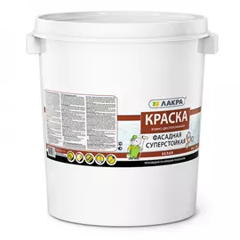 Фасадная краска лакра белая, 40 кг 90001156543