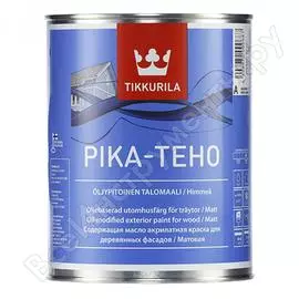 Фасадная краска tikkurila pika teho акрилатная с добавлением масла, матовая, база a 2,7л 25060010130