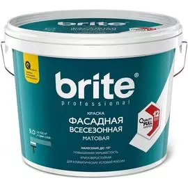 Фасадная всесезонная краска BRITE PROFESSIONAL О02488