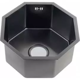 Фигурная врезная мойка MELANA Octavia ProfLine D400B черная