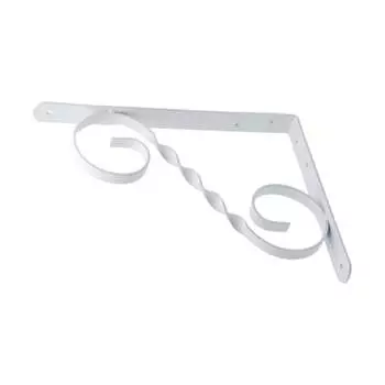 Фигурный кронштейн Дверной Страж 300x225 мод.3 белый ДС74403