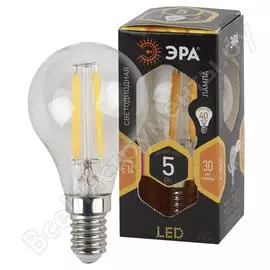 Филаментная лампа ЭРА F-LED P45-5W-827-E14 Б0043437