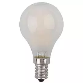 Филаментная лампа эра f-led p45-9w-840-e14 frost, шар, матовая, 9вт, нейтральная, e14, 10/100/3600 б0047027