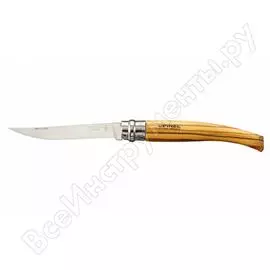Филейный нож opinel №10, нержавеющая сталь, рукоять оливковое дерево 645