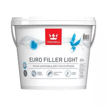 Финишная легкая шпаклевка для стен и потолков Tikkurila EURO FILLER LIGHT 700009481