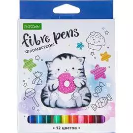 Фломастеры Hatber Приключения кота Пирожка ECO 066360