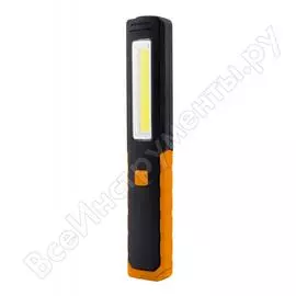 Фонарь яркий луч оptimus slim многофункц., smd 50лм +cob 160лм, магнит/крюк, на 3xaaa 4606400106012