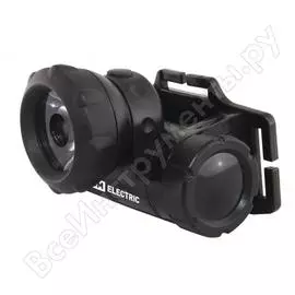 Фонарь tdm светодиодный, налобный, влагозащищенный, 1 вт светодиод,, 60 лм/вт, ip54, батарейки 3xааa sq0350-0007