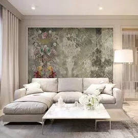 Фотообои ООО Ортограф Арка с винтажными цветами OF_34472