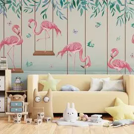 Фотообои ООО Ортограф Фламинго на качелях OF_33968