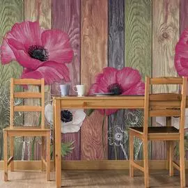 Фотообои ООО Ортограф Poppies and texture OF_34082