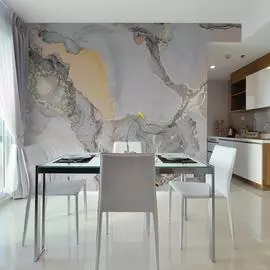 Фотообои ООО Ортограф Grey-orange fluid OF_34464