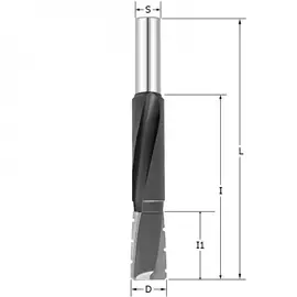 Фреза для врезания замков со стружколомом (16x25x120 мм; хвостовик 12 мм) arden 2-16120