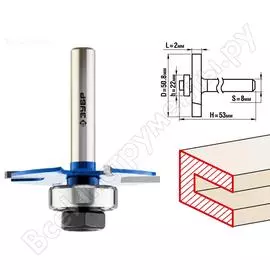 Горизонтально-пазовая фреза ЗУБР ПРОФ. 28757-50.8-2