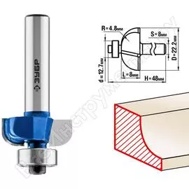 Кромочная калевочная фреза ЗУБР №2 ПРОФ. 28702-22.2