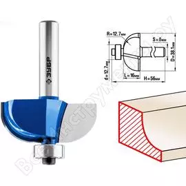 Кромочная калевочная фреза ЗУБР №2 ПРОФ. 28702-38.1