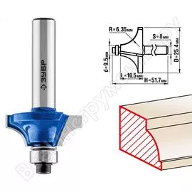Кромочная калевочная фреза ЗУБР №1 ПРОФ. 28700-25.4