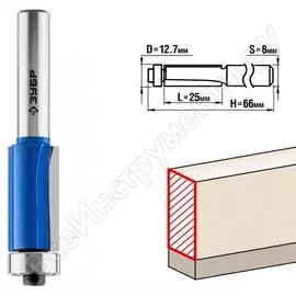 Кромочная фреза ЗУБР ПРОФ. 28727-12.7-25