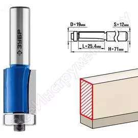 Кромочная фреза ЗУБР ПРОФ. 28727-19-25.4-12
