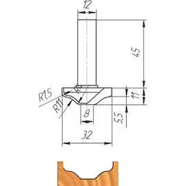 Фреза МебельДрев ФК 0335 4627198885200