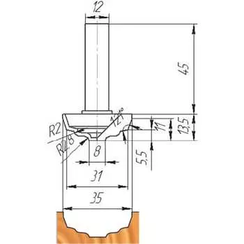 Фреза МебельДрев ФК 0204 4627198884722