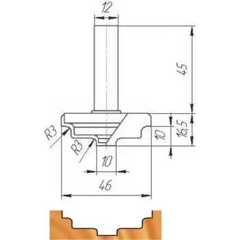 Фреза МебельДрев ФК 0805 4627198886153