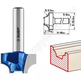 Пазовая фасонная фреза ЗУБР №1 ПРОФ. 28740-25.4