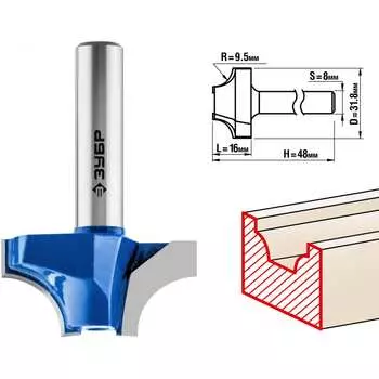 Пазовая фасонная фреза ЗУБР №1 ПРОФ. 28740-31.8