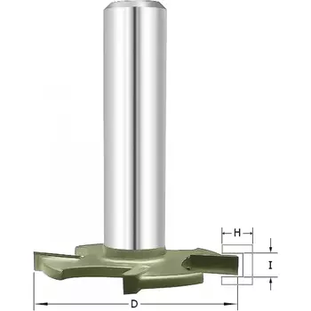 Фреза пазовая т-образной формы (27x1.7x34 мм; z4; s=8 мм) arden a1610034s8