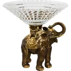 Фруктовница-конфетница BOGACHO Слон Айрават 52077/бронзовый