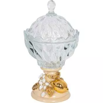 Фруктовница-конфетница BOGACHO Лайм Дженоа 52113/кремовый