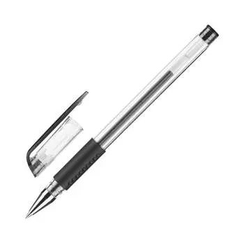 Гелевая неавтоматическая ручка DELI e6600s диаметр шарика 0,5 мм, линия 0,35, черная 13623 1685321