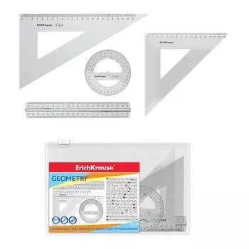 Геометрический набор ErichKrause Clear 52976