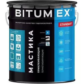 Герметизирующая приклеивающая битумная мастика BITUMEX МБП-011