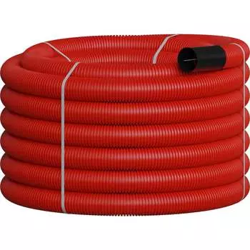 Гибкая двустенная гофрированная труба для прокладки кабеля под землей Экопласт NR090 801090