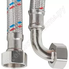 Гибкая подводка угловая вр/вр (60 см, 32 мм, 1") профитт 4827233