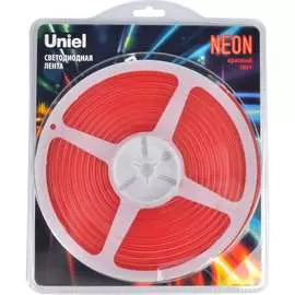 Гибкая светодиодная лента Uniel NEON ULS-N01-2835-120LED/m-6mm-IP67-DC12V-9W/m-5M-RED UL-00009087