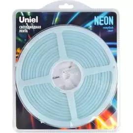 Гибкая светодиодная лента Uniel NEON ULS-N01-2835-120LED/m-6mm-IP67-DC12V-9W/m-5M-LIGHTBLUE UL-00009091